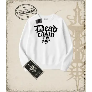 DEAD CALM Oversize Unisex Bisiklet Yaka Sweatshirt