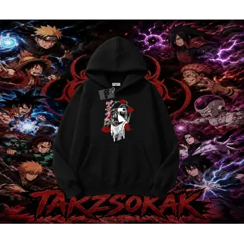 Deidara Naruto Anime Karakteri Oversize Unisex Kapşonlu Sweatshirt Beyaz