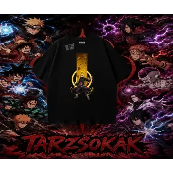 Deidara Naruto Anime Karakteri Oversize Unisex Tişört Beyaz