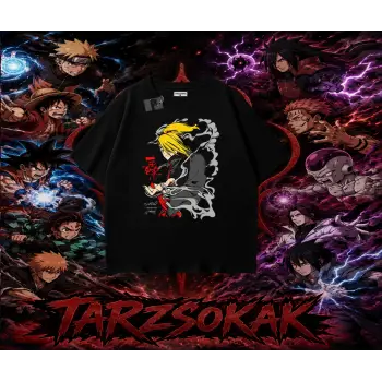 Deidara Naruto Anime Karakteri Oversize Unisex Tişört Beyaz