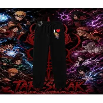 Deidara Naruto Anime Karakteri Unisex Jogger Eşofman Altı Beyaz