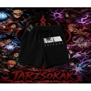 Deidara Naruto Anime Karakteri Unisex Şort Beyaz