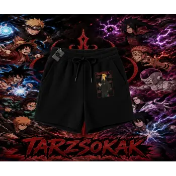 Deidara Naruto Anime Karakteri Unisex Şort Beyaz
