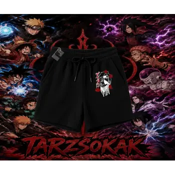 Deidara Naruto Anime Karakteri Unisex Şort Beyaz