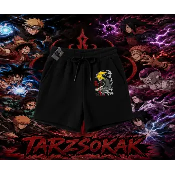 Deidara Naruto Anime Karakteri Unisex Şort Beyaz