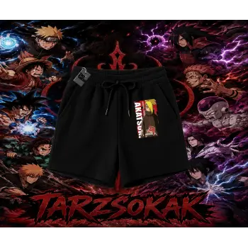 Deidara Naruto Anime Karakteri Unisex Şort Beyaz