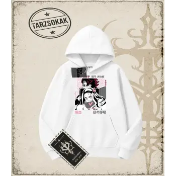 Demon Slayer Anime Baskılı Oversize Unisex Kapşonlu Sweatshirt