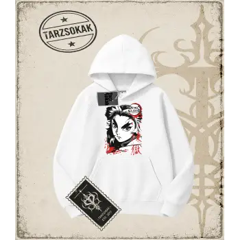Demon Slayer Anime Baskılı Oversize Unisex Kapşonlu Sweatshirt