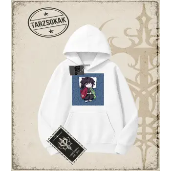 Demon Slayer Anime Baskılı Oversize Unisex Kapşonlu Sweatshirt