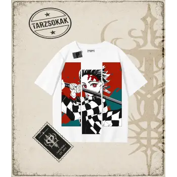 Demon Slayer Anime Baskılı Oversize Unisex Tişört