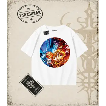 Demon Slayer Anime Baskılı Oversize Unisex Tişört