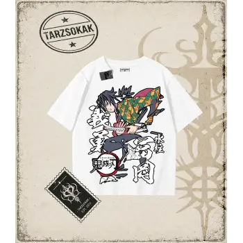 Demon Slayer Anime Baskılı Oversize Unisex Tişört