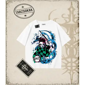 Demon Slayer Anime Baskılı Oversize Unisex Tişört