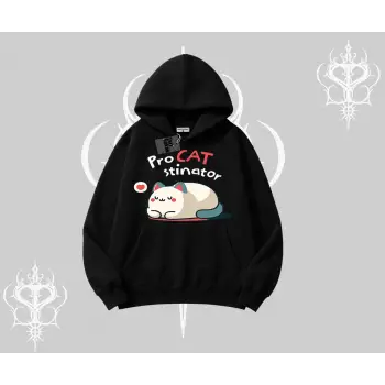 Detective Kitten Kedi Baskılı Biskilet Sweatshirt