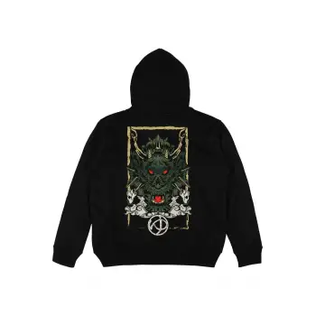 Devil Siyah Oversize Unisex Kapüşonlu Sweatshirt Hoodie