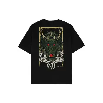 Devil Siyah Oversize Unisex T-shirt