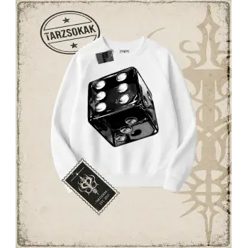 DICE Oversize Unisex Bisiklet Yaka Sweatshirt