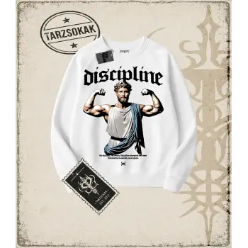 DISCIPLINE Oversize Unisex Bisiklet Yaka Sweatshirt