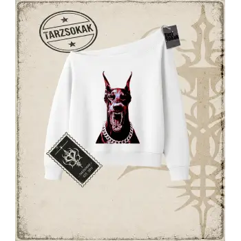 DOBERMAN SOLID Kadın Kayık Yaka Sweatshirt