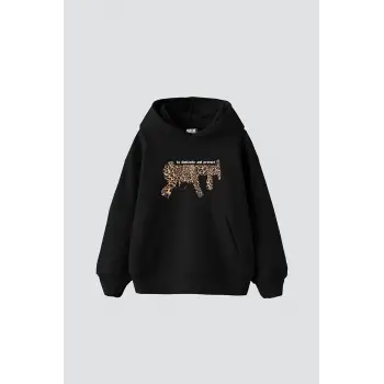 Dominate And Project Baskılı Oversize Unisex Premium Siyah