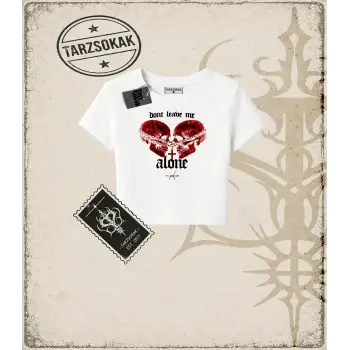 DONT LEAVE HALFTONE Kadın Baby Tee