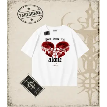DONT LEAVE HALFTONE Oversize Unisex Tişört