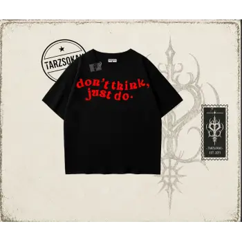 Dont Think Just Do Oversize Unisex Tişört - Çocuk
