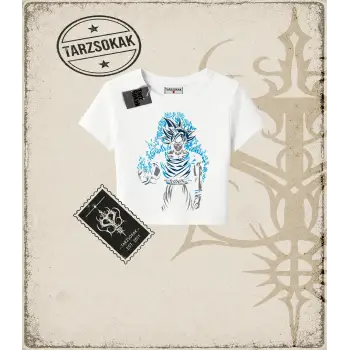 Dragon Ball Anime Baskılı Kadın Baby Tee