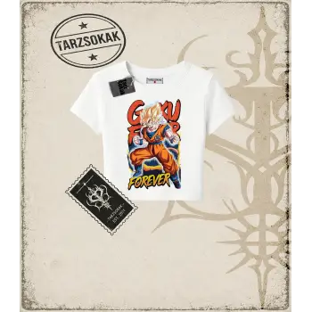 Dragon Ball Anime Baskılı Kadın Baby Tee