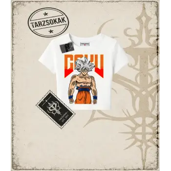 Dragon Ball Anime Baskılı Kadın Baby Tee