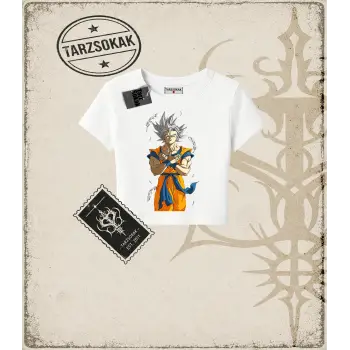 Dragon Ball Anime Baskılı Kadın Baby Tee
