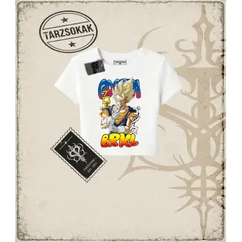 Dragon Ball Anime Baskılı Kadın Baby Tee
