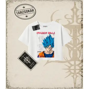 Dragon Ball Anime Baskılı Kadın Crop Tişört
