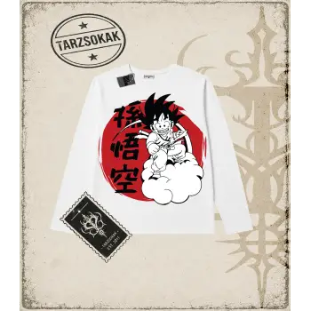 Dragon Ball Anime Baskılı Long Sleeve