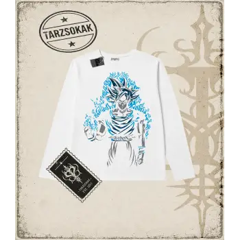 Dragon Ball Anime Baskılı Long Sleeve