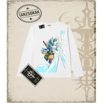 Dragon Ball Anime Baskılı Long Sleeve