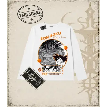 Dragon Ball Anime Baskılı Long Sleeve
