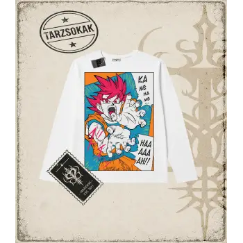 Dragon Ball Anime Baskılı Long Sleeve