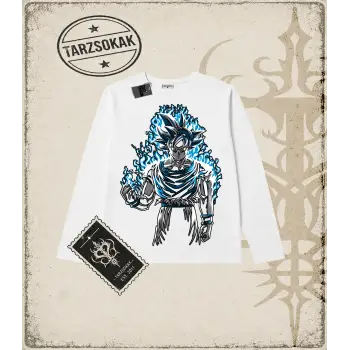 Dragon Ball Anime Baskılı Long Sleeve