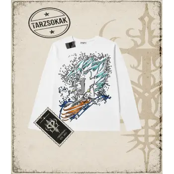 Dragon Ball Anime Baskılı Long Sleeve
