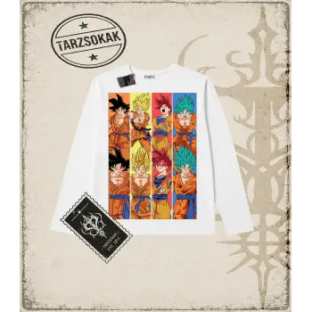 Dragon Ball Anime Baskılı Long Sleeve