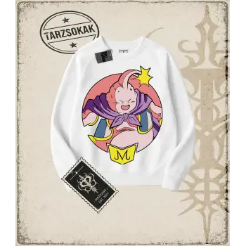 Dragon Ball Anime Baskılı Oversize Unisex Bisiklet Yaka Sweatshirt