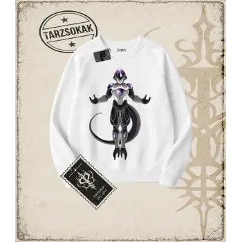 Dragon Ball Anime Baskılı Oversize Unisex Bisiklet Yaka Sweatshirt