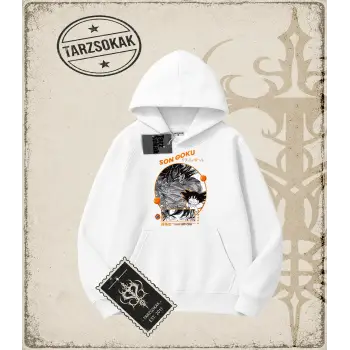 Dragon Ball Anime Baskılı Oversize Unisex Kapşonlu Sweatshirt