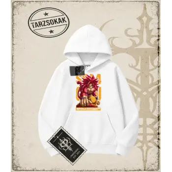 Dragon Ball Anime Baskılı Oversize Unisex Kapşonlu Sweatshirt
