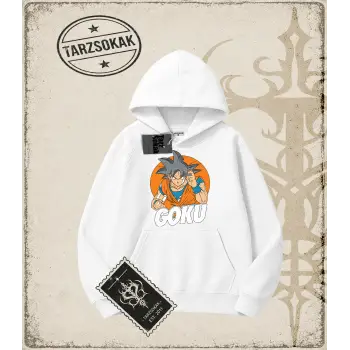 Dragon Ball Anime Baskılı Oversize Unisex Kapşonlu Sweatshirt