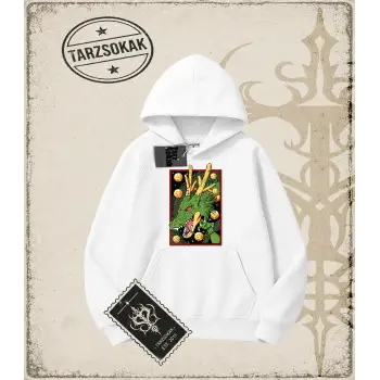 Dragon Ball Anime Baskılı Oversize Unisex Kapşonlu Sweatshirt