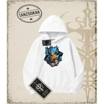 Dragon Ball Anime Baskılı Oversize Unisex Kapşonlu Sweatshirt