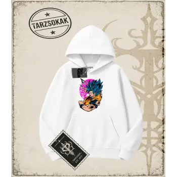 Dragon Ball Anime Baskılı Oversize Unisex Kapşonlu Sweatshirt