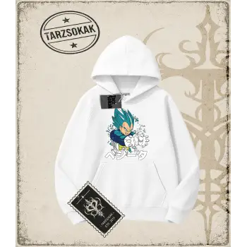 Dragon Ball Anime Baskılı Oversize Unisex Kapşonlu Sweatshirt